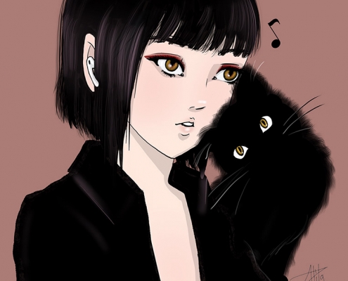 Cat girl Illustration